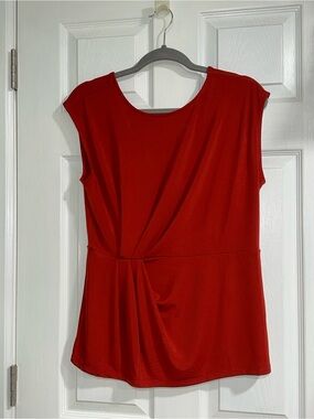Tahari Twist-Front Cap Sleeve Top